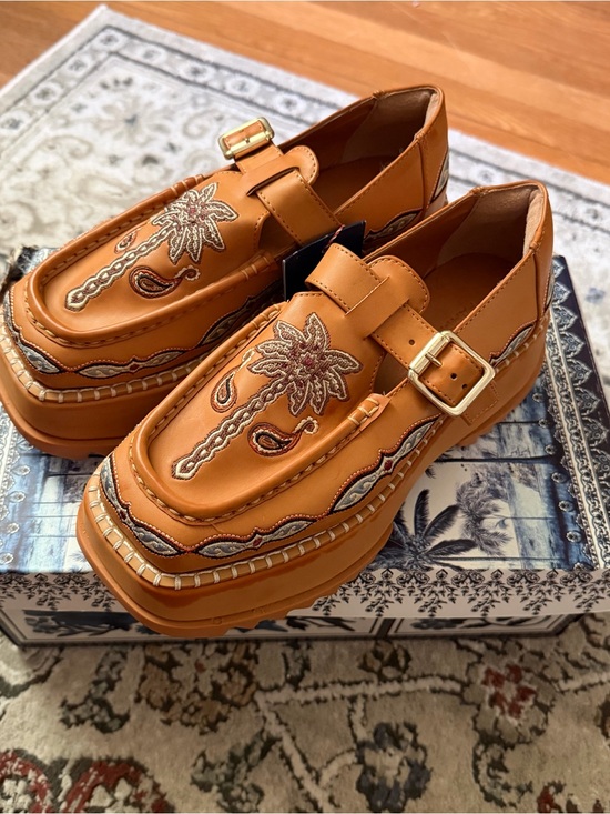 FARM Rio Shoes - FARM RioEmbroidered Platform Loafers